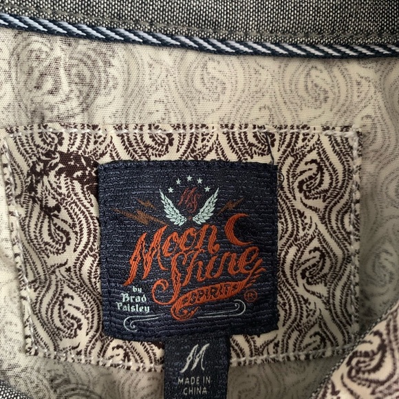 MOONSHINE SPIRIT MEN'S TATTOO PAISLEY PRINT LONG SLEEVE SNAP WESTERN SHIRT - Picture 3 of 5